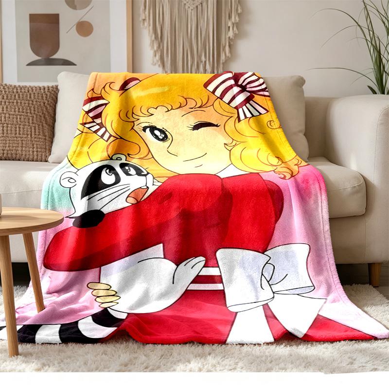 candy candy A Soft and comfortable flannel Suitable for sofas living rooms outdoor camping travel and also makes a great anniversary gif