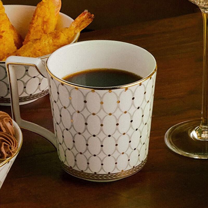 Wedgwood Golden Age Elegant Grey Mug and Saucer Set