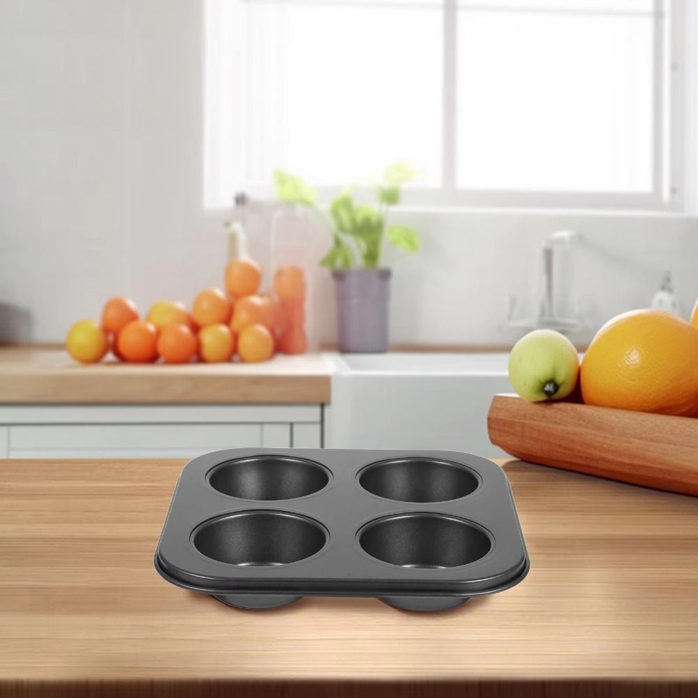 2Pcs 4/6 Cups Muffin Baking Pan Non-Stick Cake Mold Eco-Friendly Mini Cupcake Pan Pastry Making