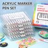 Набор жидких акриловых маркеров 60 цветов, не растекающиеся, непрозрачные маркеры с акварельной краской для студентов, DIY, художников, для рисования