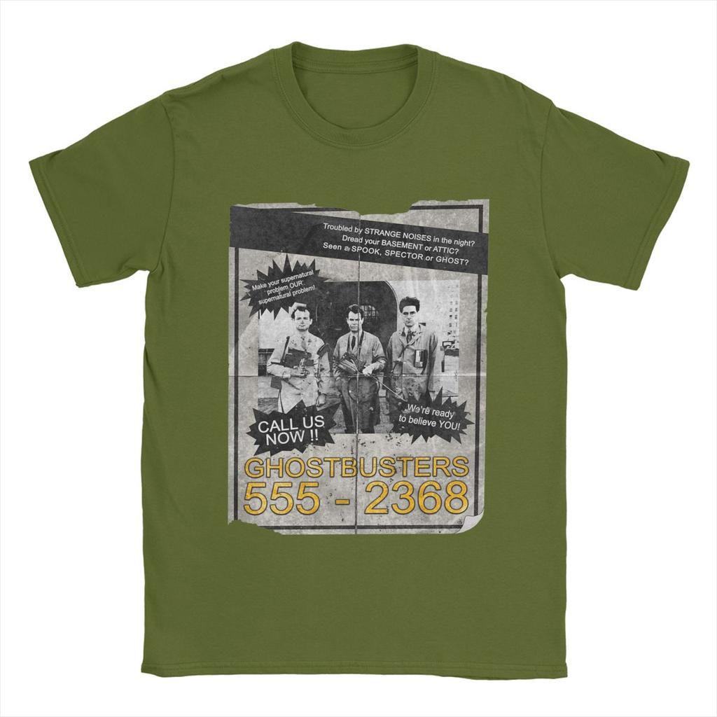 Ghostbuster Who Ya Gonna Call Men's T Shirts Unique Tee Shirt Short Sleeve O Neck T-Shirt Pure Cotton Summer Clothing