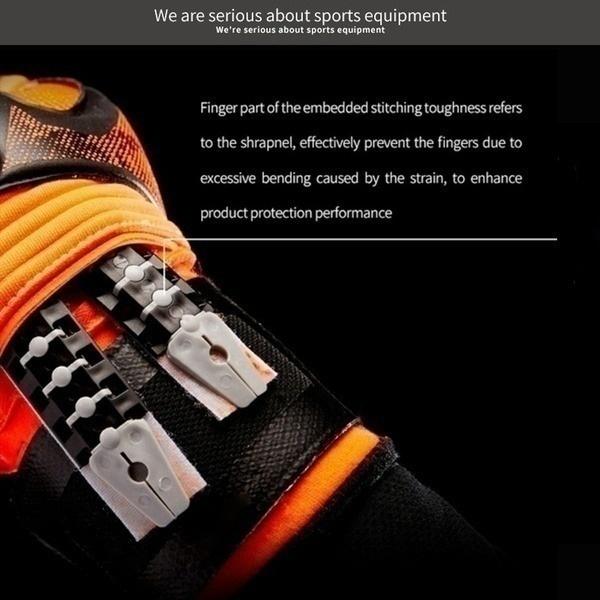 High Quality Professional Goalkeeper Gloves Big Strong Finger Protection Soccer Thick Latex Slip Goal Keeper Gloves