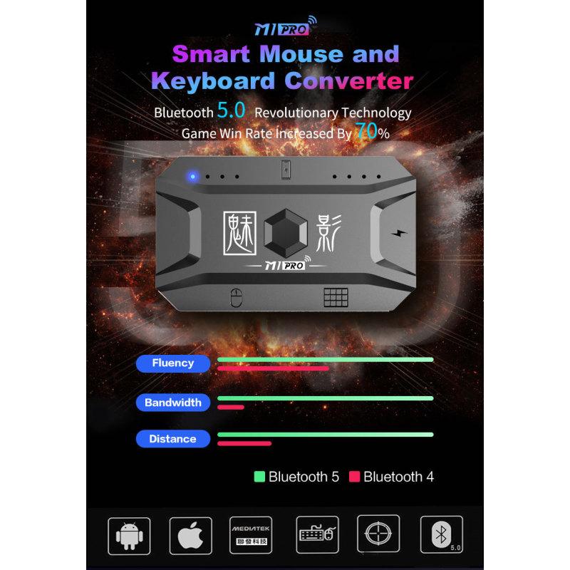 M1pro Mobile Controller Gaming Keyboard Mouse Converter Pubg Mobile Controller Gamepad Bluetooth 5.0