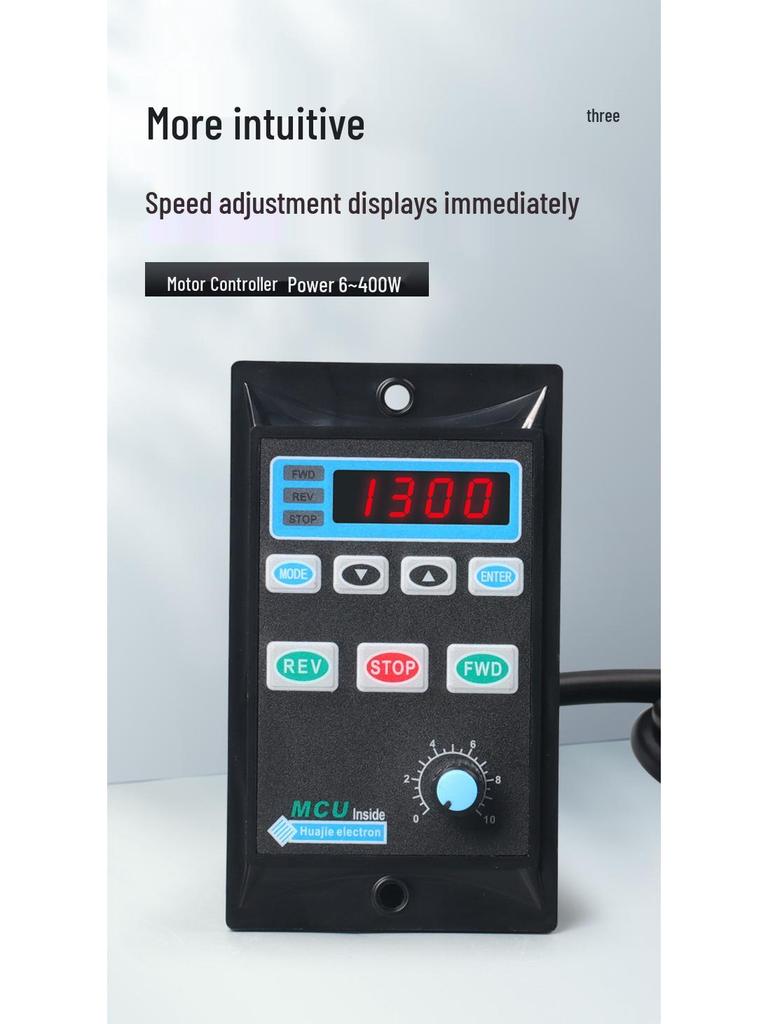 Регулятор скорости мотор-редуктора переменного тока 6-400 Вт UX-52 с бесступенчатым управлением и цифровым дисплеем, 220 В