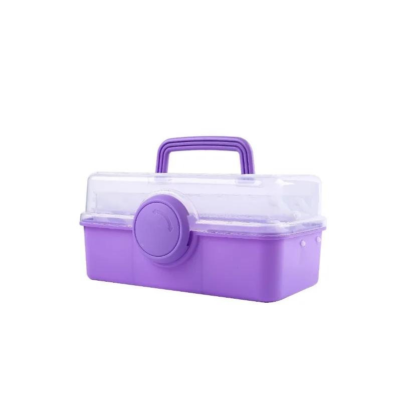 Складной трехслойный ящик для хранения инструментов, набор косметики, ящик для хранения, аксессуары для головы, настольная шкатулка для украшений