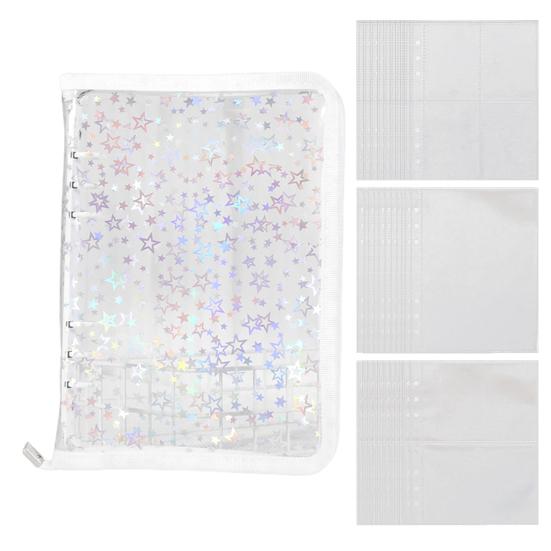 Органайзер для наклеек, папка-регистратор, А5, книжная оболочка с отрывными листами, блестящая обложка, регулируемый дизайн, многоразовая книга-наклейка, держатель для альбома, дисплей для хранения книг