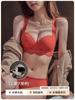 Traceless underwear set Women's half cup small breasts gather and show large adjustment type, pull and close the secondary breasts, anti-sagging bra