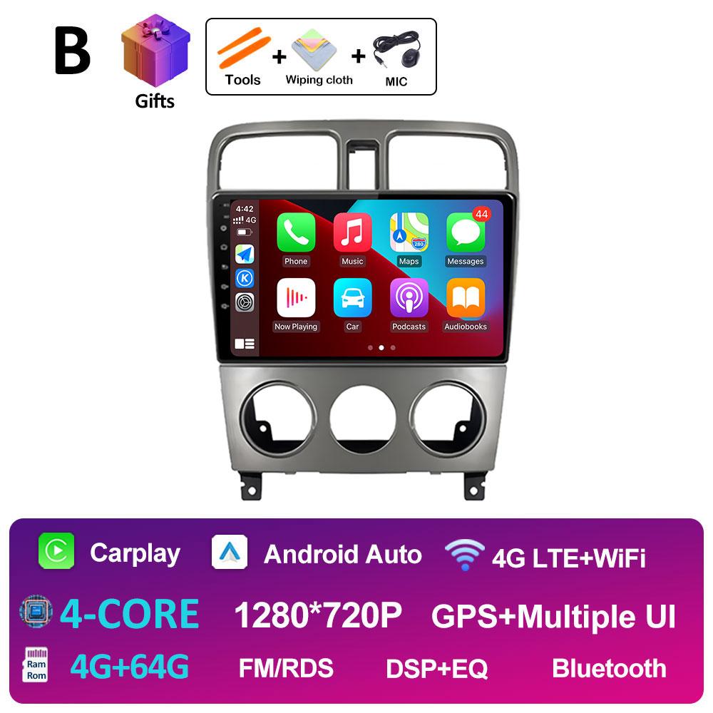 Для Subaru Forester SG 2002 2001 2002 2003 - 2008 Беспроводной Carplay Android Auto Автомобильный Мультимедийный Видеоплеер DSP Стерео Головное Устройство