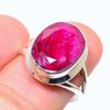 Red Ruby(Simulated) Gemstone Handmade 925 Sterling Silver Gift Ring S.7.5 d1F06