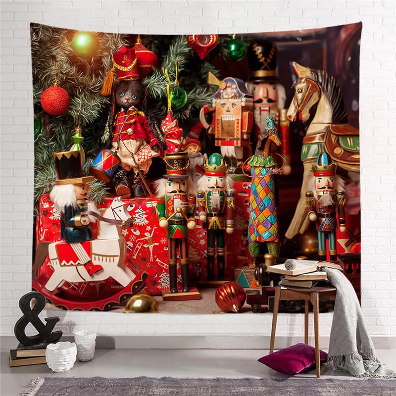 Рождественский гобелен для домашнего декора, новогодний Санта-Клаус, украшение комнаты, фоновая ткань, большой размер, гобелен, настенная ткань