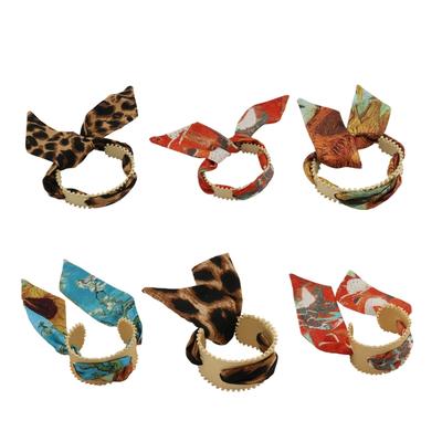 Красочный шелковый шарф-браслет, полый браслет-манжета с открытым концом, регулируемое украшение на запястье, аксессуар для вечеринки, свидания для женщин