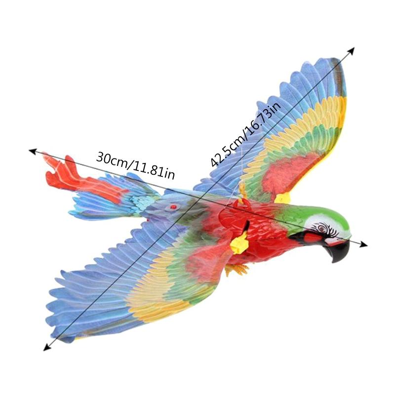 Electric Bird Cats Toy Battery Powered Realistic Birds that Fly Interactive Toys Teaser Wand Toy for Kitten for Play