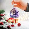 Милый Фиолетовый Узор с Русалкой Акриловый Подвес для Рождественского Сезона