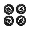 86mm Rim Rubber Tires with V Hole Outline for WLToys 144001 124018 124019 12428 1 10 RC Car PartsBlack
