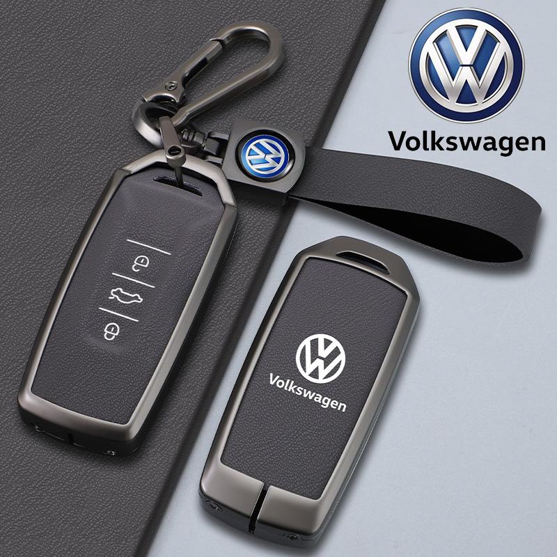 2026 Горячий Для VW VOLKSWAGEN Сплав Цинка Кожаный Чехол-Брелок Для Автомобильного Пульта ДУ Защитный Держатель Оболочка Для VW Volkswagen Touareg 2019 20