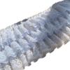 Luxurious Chiffon Edge Lace Soft Tulle Lace Fabric Trim Ribbon Embroidery Collar Ribbon  Cuffs