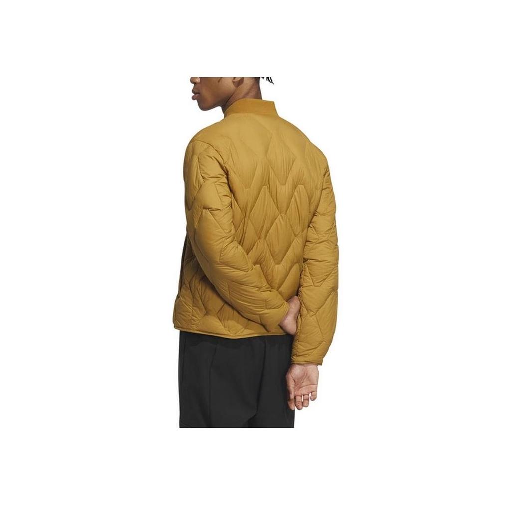 adidas Облегченная пуховая куртка в стиле Varsity, унисекс, стеганая, ветрозащитная, теплая верхняя одежда, желтая IX7085