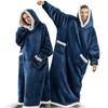 Wearable Sweatshirt TV Blanket Outdoor Cold Resistant Nightgown Lazy Blanket Women Men Pajamas Funny Flannel Warm Soft Sleepwear Onepiece Jumpsuit