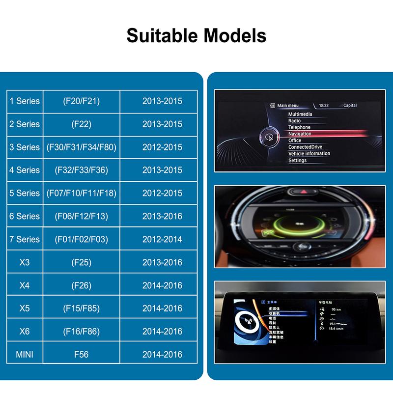 Беспроводной CarPlay Android Auto Интерфейс Декодер Блок для BMW 5 6 7 Серии F01 F02 2013-2015 Система NBT Mirror Link Plug and Play