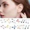Fashionable Round Flexible Bioplast Bioceramics Elegant Designs Ear Nose Studs Nickel Piercing Retainers Daily Use