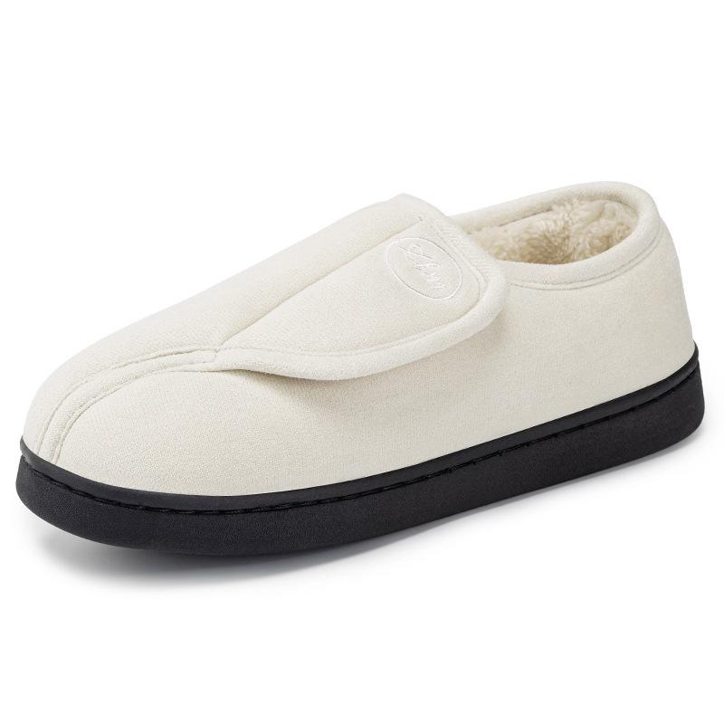 Зимние хлопковые туфли домашние комнатные теплые плюшевые утолщенные пушистые тапочки на липучке повседневные хлопковые ботинки