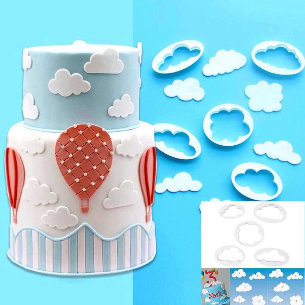Змееносец 5 шт. форма облака плунжерный резак форма для помадки инструменты для украшения торта из сахара