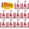 10PCS Christmas Greeting Cards Set with Envelopes, Cartoon Hand-drawn Xmas Cards for Holiday Wishes & Gifts