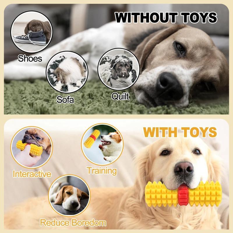 1Pcs Dog Toy Is A Highly Durable Realistic Sound-making Corn Bite Teething Stick A Perfect Stress-relieving Tool Safe Material