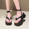Модные женские сандалии на платформе Модные туфли с перемычкой для пальца Новые летние женские шлепанцы Дизайнерские 2025 Тренд для вечеринок Шлепанцы Слингбэки Слайды