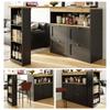 360 Degrees Rotatable Bar Table (main Body 105 X 39 X 102 Cm), with 4 Drawers and Open Shelves, Suitable for Dining Room/study/living Room Etc.