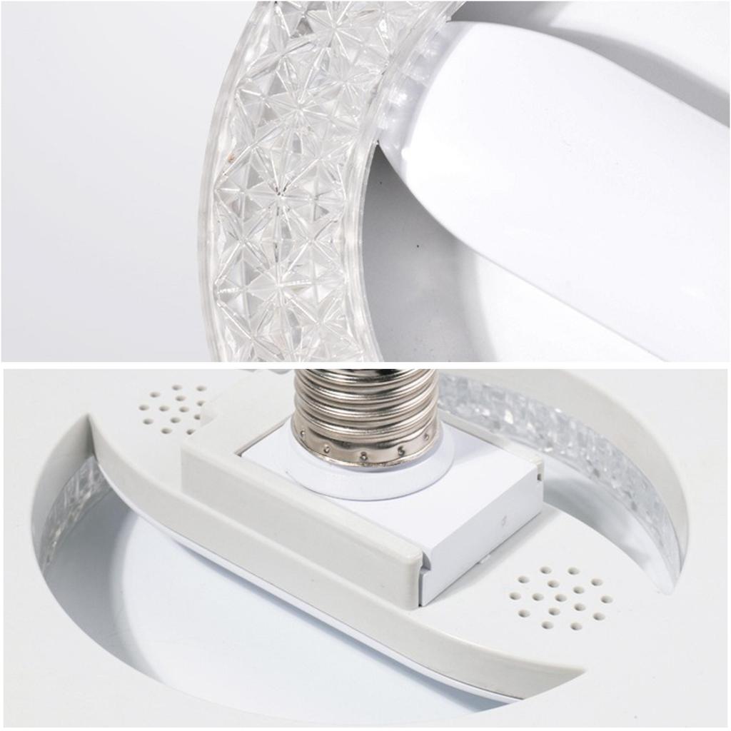 E27 LED Ceiling Light Crystal Chandelier 18W 24W Round Energy Efficient Lamp Base Bedroom Hallway Living Room Pendant Lamp Kitchen Decoration Light