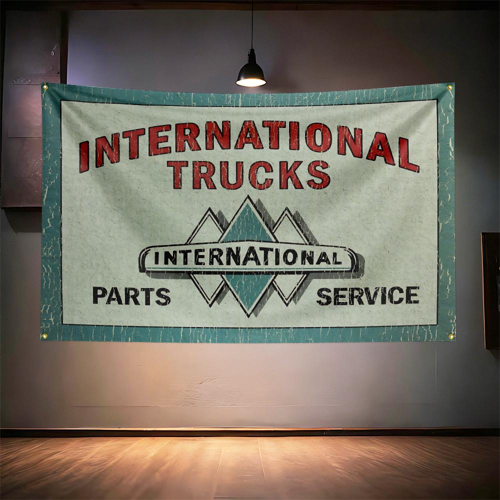 Internationals Truck Fans Flag 3x5ft 90x150cm For Truck Garage Bar Wall Decor Banner
