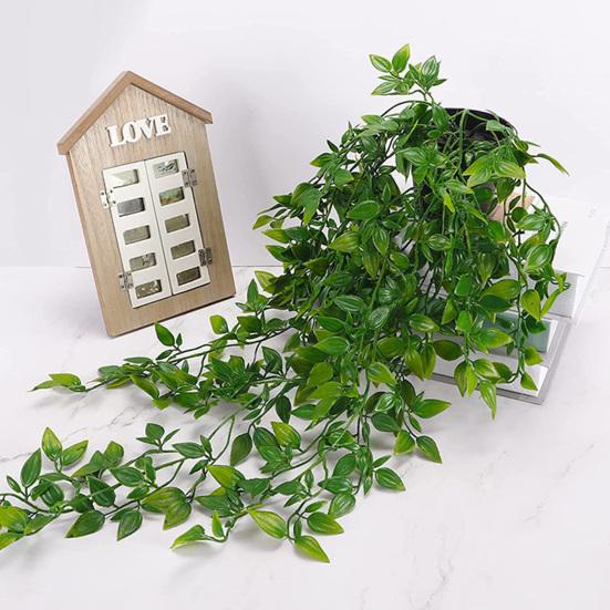 Faux Eucalyptus Vine Potted Hanging Fake Plant Artificial Greenery Vine for Indoor Outdoor Bathroom Living Room Office Wall Decor