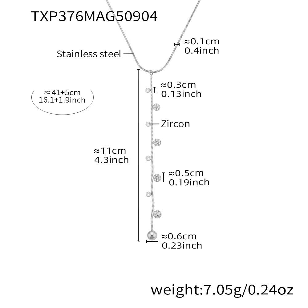 Лариат Y-образное ожерелье Сочетающийся браслет Из нержавеющей стали С покрытием 18 каратным золотом С цирконием Цветок Цепочка Ожерелья Браслеты Для женщин