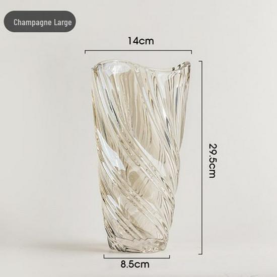 Элегантная прозрачная стеклянная хрустальная ваза для композиций из свежих цветов
