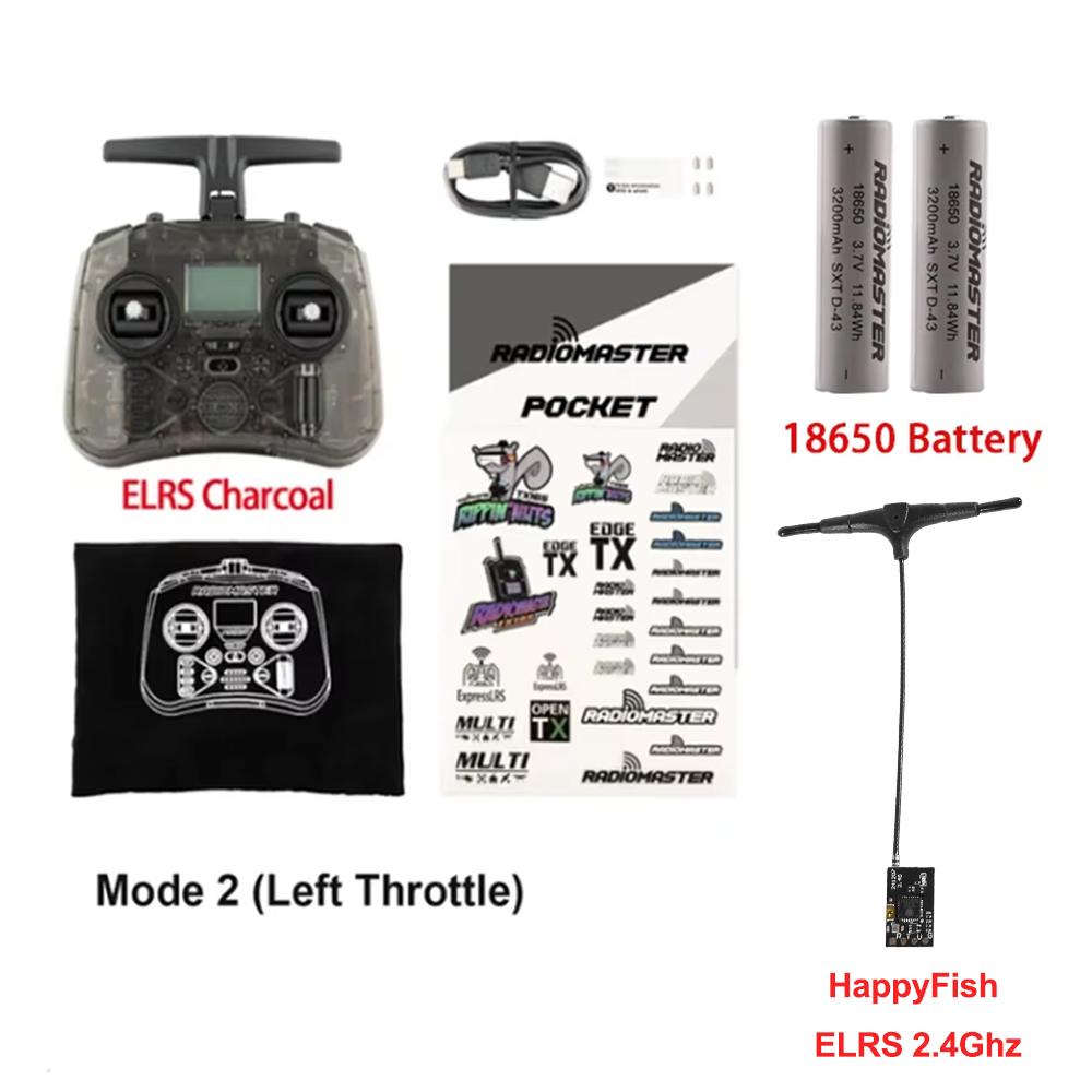 Radiomaster Pocket 2.4G Hall Gimbal ELRS/CC2500 openTX Transmitter Remote control Small Portable Detachable Rocker M2 FPV Drone