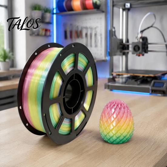 Расходные материалы для 3D-принтера Радужный градиентный PETG-филамент для принтера, 1,75 мм, катушка 1 кг, филамент конфетного цвета, многоцветный, для большинства принтеров