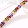 Ornaments Rhinestone Bracelet Luxury Colored Crystal Bracelet Rainbow Zircon Bracelet  Gifts