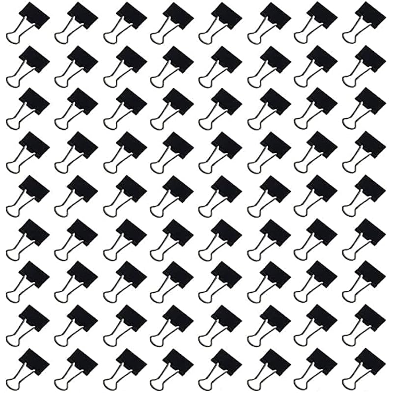 Bambalio Binder Clips 19Mm Black Set Of 6 Dozen (72 Pieces)