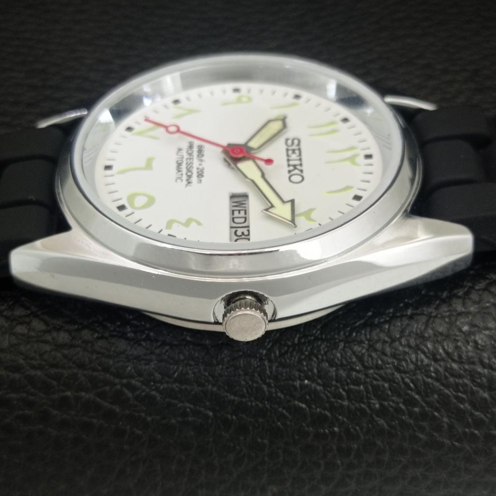 ОТРЕСТАВРИРОВАННЫЕ ВИНТАЖНЫЕ МУЖСКИЕ АВТОМАТИЧЕСКИЕ ЧАСЫ SEIKO 6309A ЯПОНИЯ БЕЛЫЙ ЦИФЕРБЛАТ a442733-1