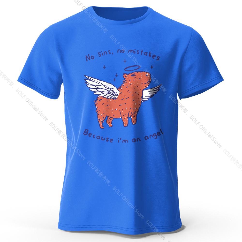 Мужская футболка с принтом «Я ангел», 100% хлопок, свободные футболки с графическим слоганом для женщин, летние топы, городская уличная одежда