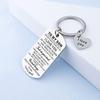 Inspirational Keychain Mini Cute Keyring Backpack Charms Gift from Dad Mom Engraved Key Tags