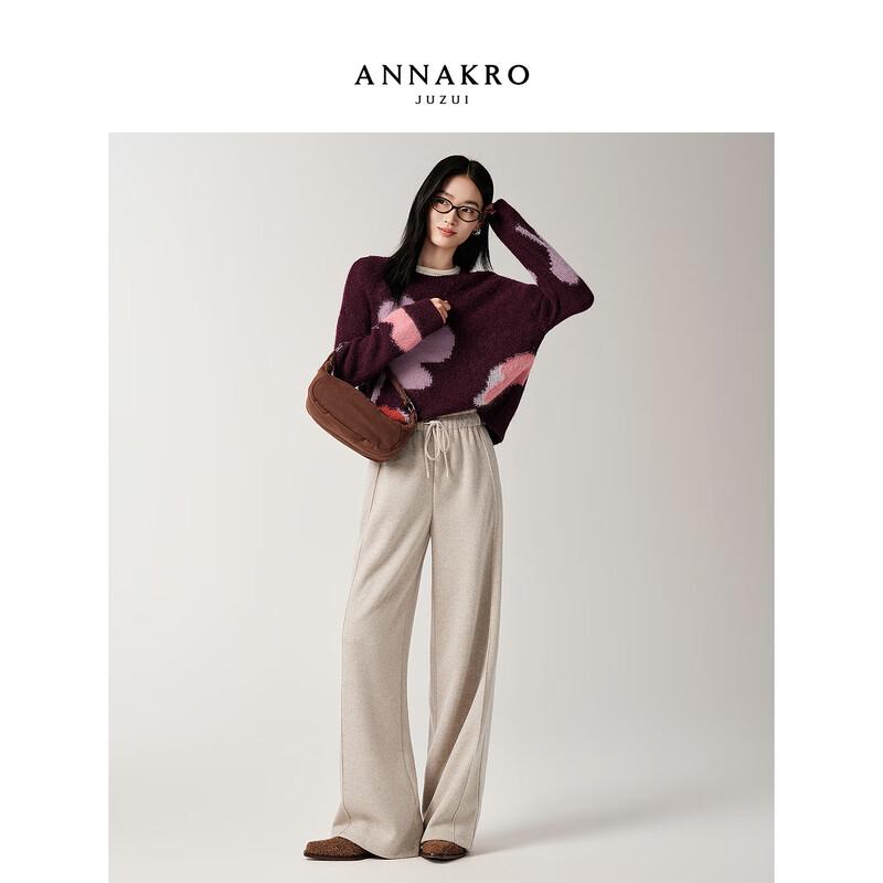 JUZI Аннаку Женский ретро жаккардовый вязаный свитер