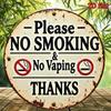 Курение и вейпинг запрещены Ретро Металлическая настенная табличка