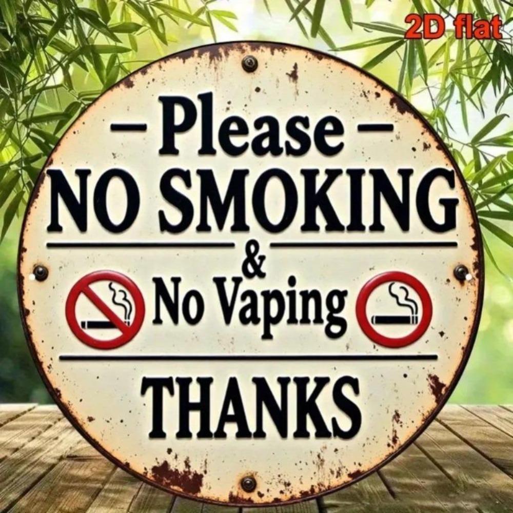 Курение и вейпинг запрещены Ретро Металлическая настенная табличка