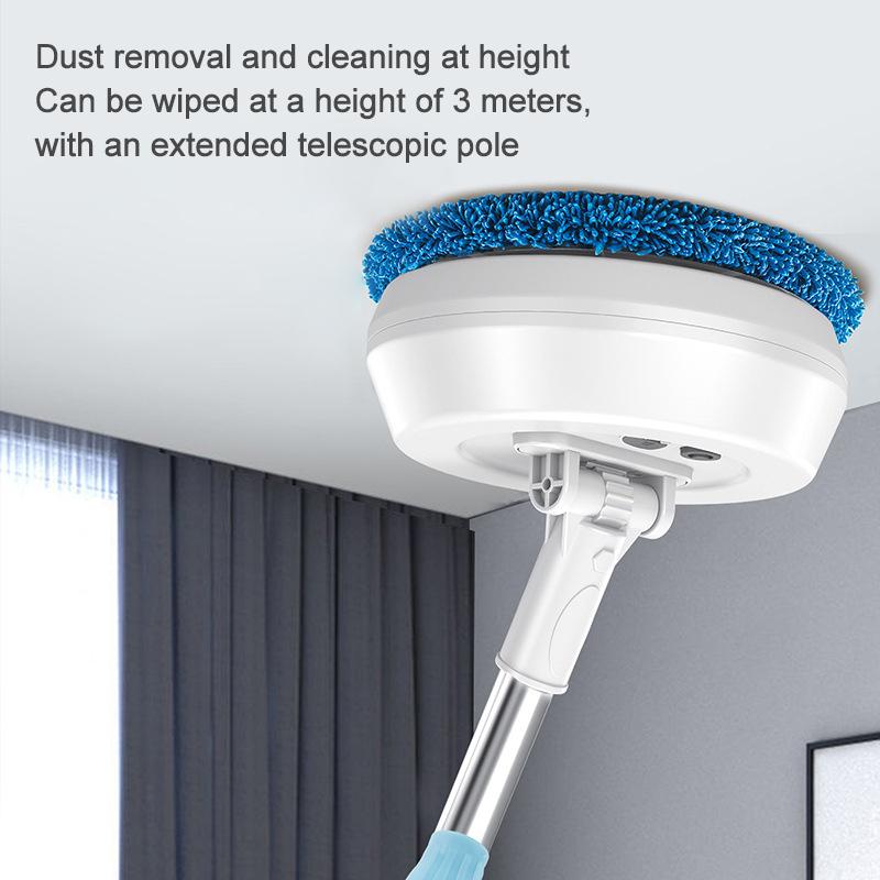 Adjustable Electric Mop Cleaning Machine Round Broom Automatic 2 in 1 Wet & Dry Home Cleaner Car Wireless Spin for Ceiling Door Windows Cleaner