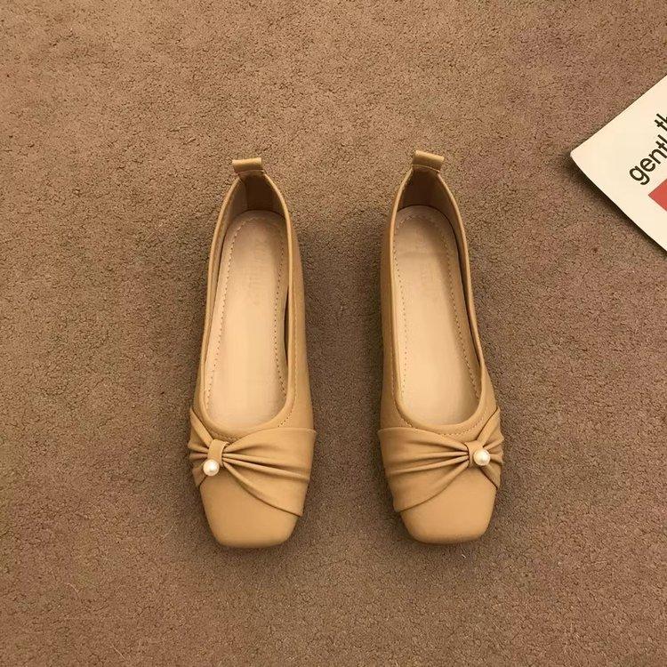 Французские вечерние туфли Мэри Джейн на низком каблуке, новая универсальная обувь на плоской подошве для юбки, туфли бабушки, женские туфли для мамы