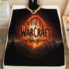 1 шт. Фланелевое одеяло с принтом Warcraft, Высококачественное, Удобное для всех сезонов, Декор для дома, Тепло и уют, Идеально для Рождественских подарков