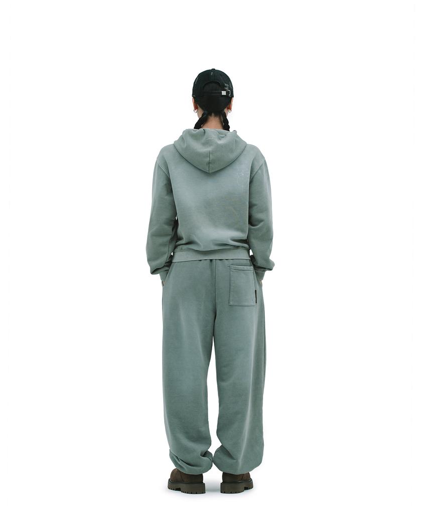 Defgarments Пигментная щетка с капюшоном на молнии [Хаки]
