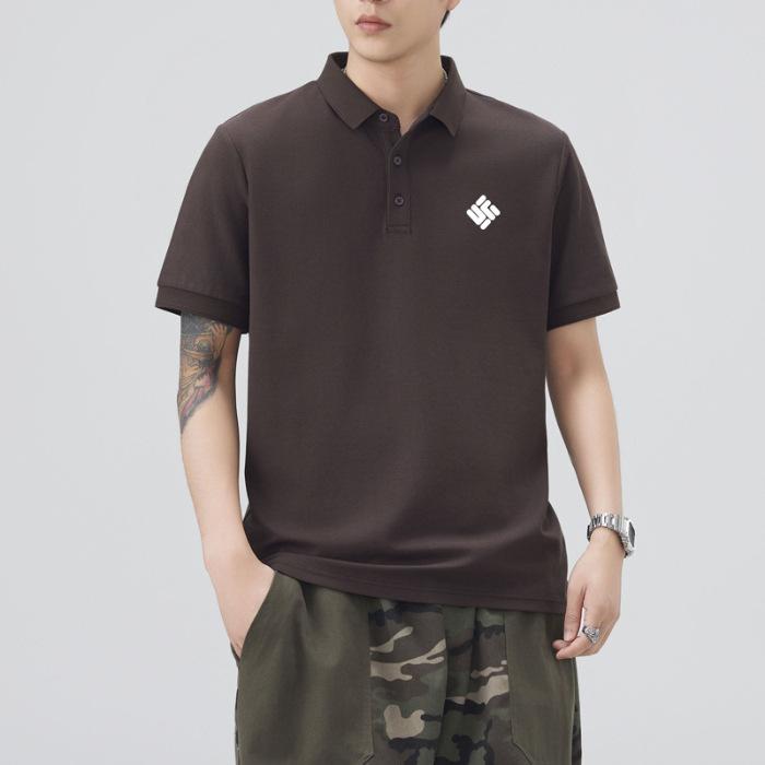 Летняя тонкая трехмерная футболка-поло с коротким рукавом с силиконовым принтом, мужская футболка-топ